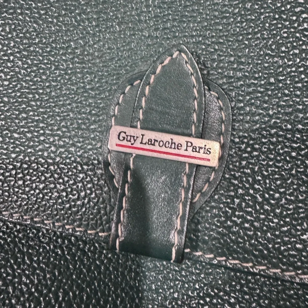 Guy Laroche Dark Green Envelope Clutch